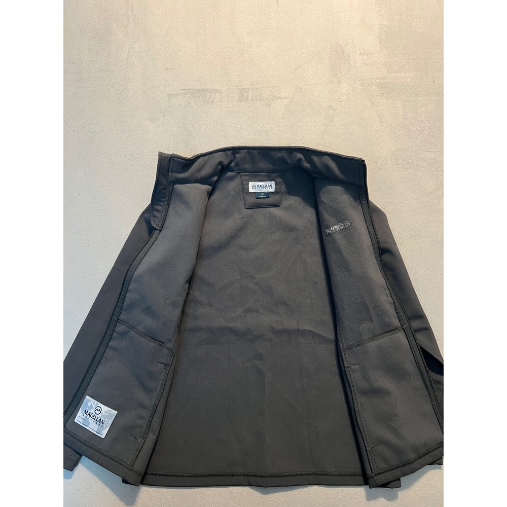Magellan Outdoors Girls XL Gray Softshell Fleece Lined Full Zip Jacket - Picture 4 of 13